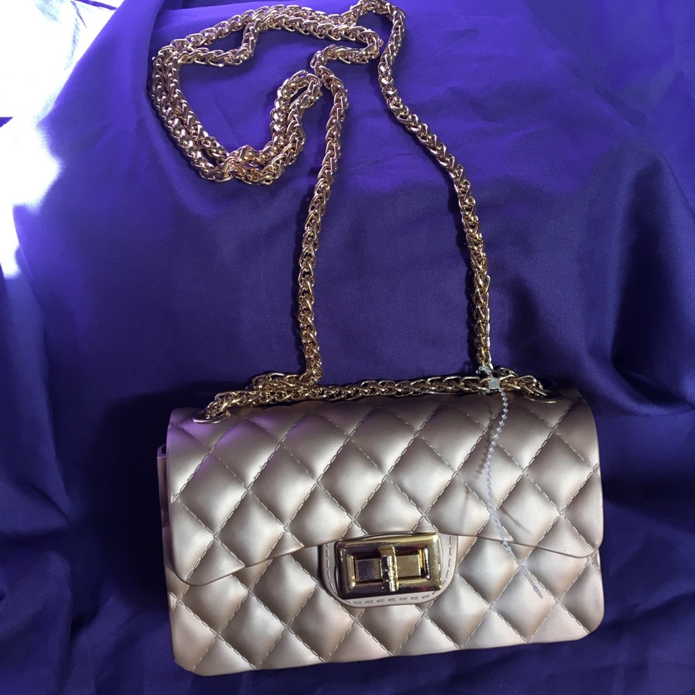 Alfa bags Rose gold small rubber jelly purse